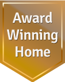 Icon announcing this home has won awards for construction and design.